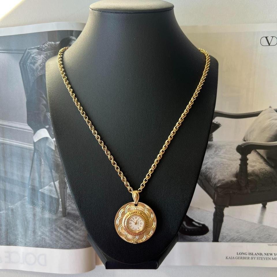 Gold Tone Caravelle Watch Necklace 35$